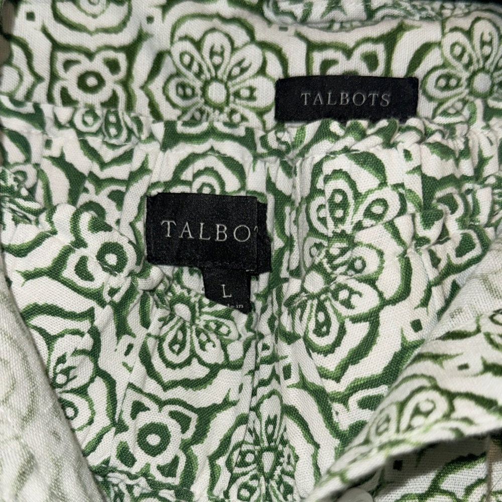 Talbots Green Patterned Jumpsuit - Picture 5 of 13